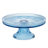 Boston International - 8.25" Round Codi Glass Vintage-Inspired Cake Stand - Sky Blue
