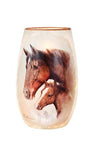 Stony Creek - 5.25" Frosted Glass USB Lighted Vase - Thoroughbreds