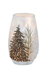 Stony Creek - 5.25" Glass USB Lighted Vase - Winter Wonderland