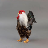 ZUCKER - Rustic Rooster Country Decorations | Farmhouse Decor | 12" White Natural Rooster Statue Figurine