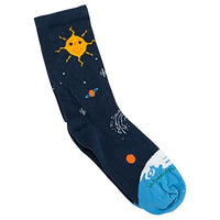 Wheel House Designs Socks - Solar System on Navy - 9-11