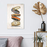 Oliver Gal - 16" x 24" Canvas Art - Orange Arm Candy