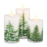 Gift Essential - 3 Piece LED Candle Set - Pine Trees