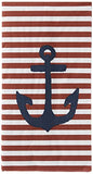 Boston International - Paper Guest Towel 16 Count - Yacht Club Anchor Red
