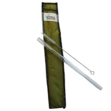 Drinking Straws.Glass - Glass Straw Set - 9.5mm x 8" - Olive Green Case