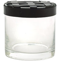 Couronne - Cylinder Glass Vase & Metal Grid Lid - Short