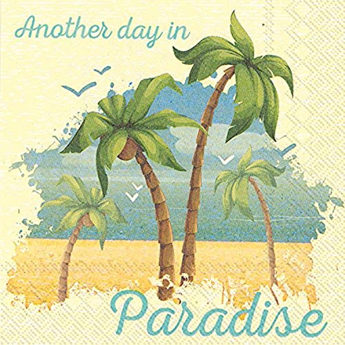 Boston International - 3-Ply 5" Beverage Napkins - Another Day In Paradise