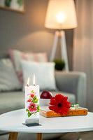Flatyz - Twin Wick Flat Candle - Bird On Poppies