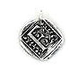 Wax Insignia - Seal Charm - Silver Plated - "F"