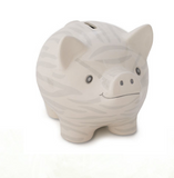 Demdaco - Nat & Jules - Money Bank - Striped Zebra