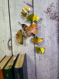 Bovano - Wall Sculpture - Forest Queen Butterfly on Ginkgo Branch