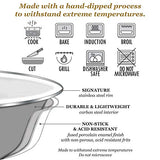 Golden Rabbit Enamelware - 5 Qt. Sauté Pan - Cobalt Swirl