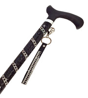 Jacqueline Kent Sugar Cane - Adjustable Cane - Black Silver