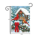 Briarwood Lane - 12.5" x 18" Garden Flag - Cardinals Christmas Feast