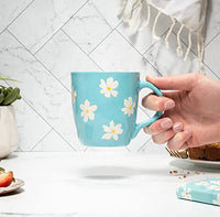 Eccolo - 16 oz. Ceramic Coffee Mug - Daisies