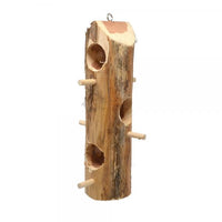 Songbird Essentials - 3 Plug Suet Log Feeder w/ Perches