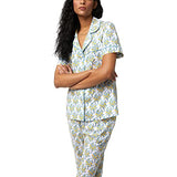 BedHead - Short Sleeve Cropped PJ Set - Lemon Trees - Small