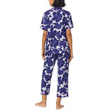 BedHead - S/S Stretch Jersey Cropped PJ Set - Isabella Flora  - Large