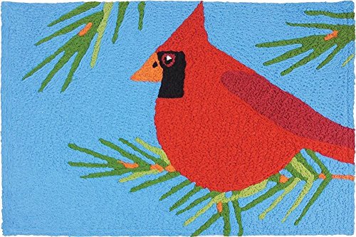 Jellybean - Indoor/Outdoor Rug - Cardinal Perched In Pines