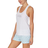 Kensie - Tank & Boxer PJ Set - Wifey - Large White