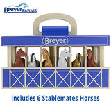 Breyer - Wooden Stable Playset w/ 6 Horses