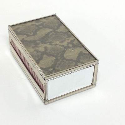 JM Piers - Footed Glass Matchbox Cover - Gold Python Replica