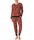 BedHead - Long Sleeve Pullover Crew & Jogger PJ Set - Peanuts Holiday Party - Medium