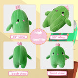 BABOLI - 10" Cuddly Cactus Stuffed Plant Animal w/ Smiley Face & Pink Antenna