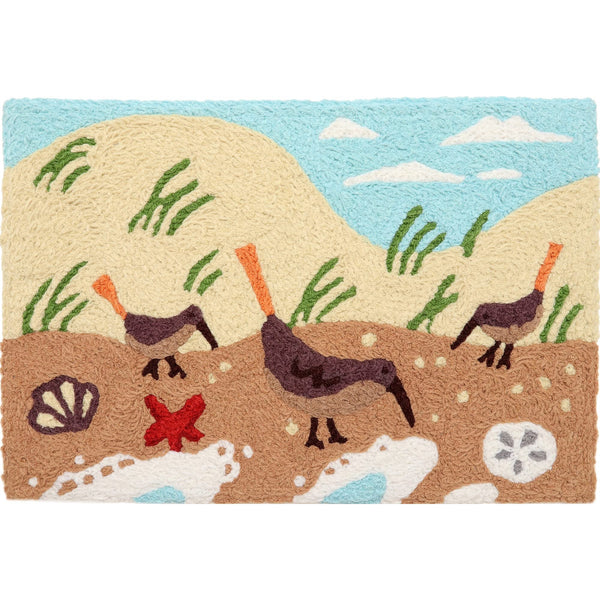Jellybean - 20x30 Indoor/Outdoor Accent Rug - Sand Pipers by The Ocean's Edge