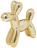 Interior Illusions - 7.5" Mini Ceramic Balloon Dog Money Bank - Gold