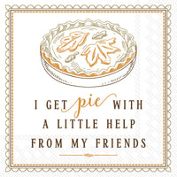 Boston International - 3-Ply 5" Cocktail Napkins 20 Count - I Get Pie