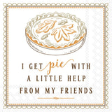 Boston International - 3-Ply 5" Cocktail Napkins 20 Count - I Get Pie
