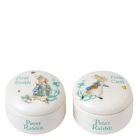 Enesco - Beatrix Potter Peter Rabbit - Baby Keepsake Set - Tooth & Curl Boxes