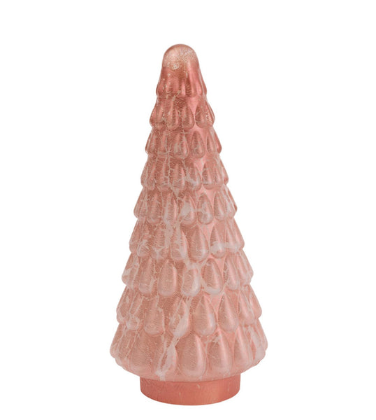 Boston International - Medium Glass Christmas Tree - Cool Coral