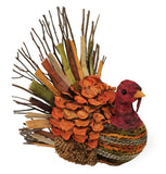 Boston International - 9.5" Weave Turkey Figurine - - Twig Turkey