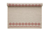 My Drap - 12 Count 18" x 12" Cotton Printed Placemats - Natural w/ Red Snowflake