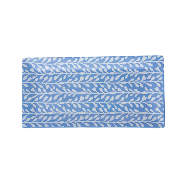 Boston International - 14" x 7" Ceramic Rectangle Platter - Coastal Grand - Baby Blue