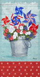 Boston International - Paper Guest Towel 16 Count - Patriotic Pinwheel Petunias