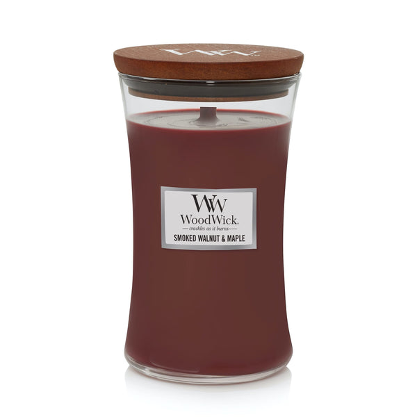 WoodWick - Large Crackling 21 Oz. Candle - Smoked Walnut & Maple