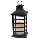 Boston International - 13" LED Slat Lantern w/ Slats - Black