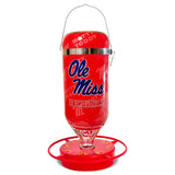 Hummer's Galore - 32 oz. Glass Hummingbird Feeder w/ UV Resistant Plastic Wrap - Ole Miss