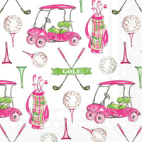 Boston International - 3-Ply 5" Beverage Napkins - Girly Golf