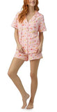 BedHead - Classic S/S Stretch Jersey Shorty PJ Set - Pink Mixology - Small (4-6)