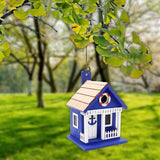 GC - Navy Coastal Cabana Birdhouse