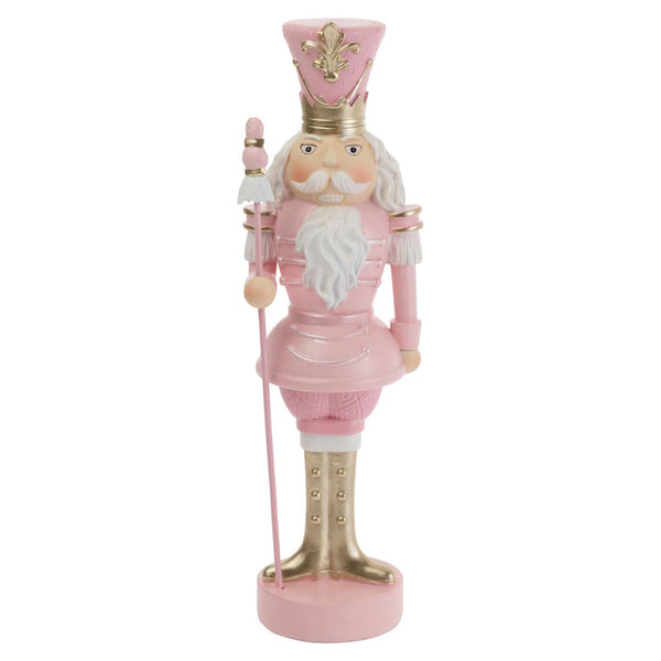 Boston International - Large Pink Christmas Nutcracker Figurine
