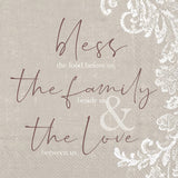 Boston International - 3-Ply 5" Beverage Napkins - Bless The Food