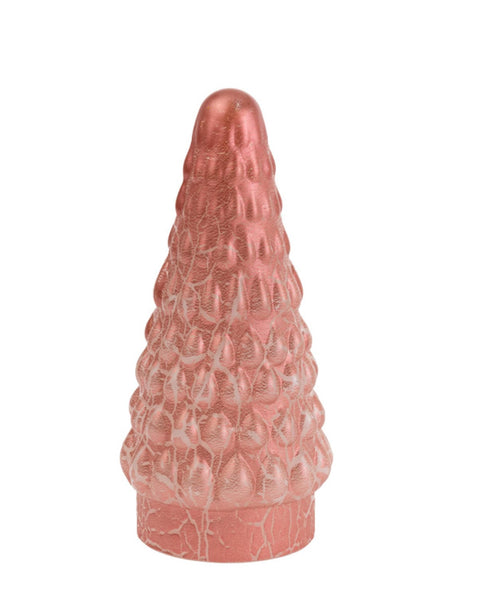 Boston International - Small Glass Christmas Tree - Cool Coral