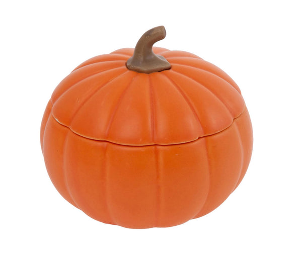 Boston International - Small Pumpkin Serving Bowl & Lid - Orange