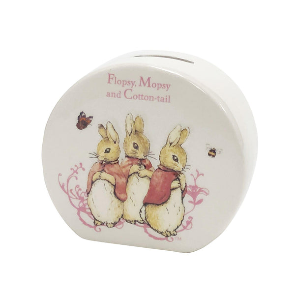 Enesco - Beatrix Potter Nursery Coin Bank - Flopsy, Mopsy & Cottontail