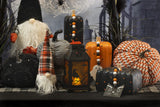 Boston International - 3.5"x9" Ceramic Pumpkin - Tall Black Dots w/ Pumpkin Tag